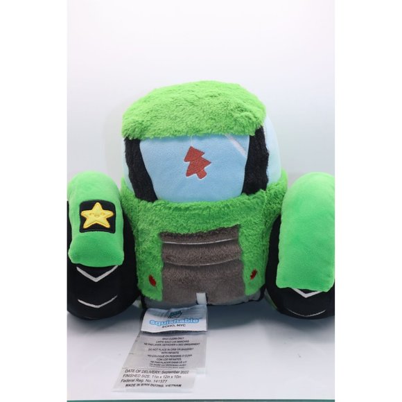 Squishable Tractor Plush Green & Blue Soft Stuffed Toy 12"x12"x10" Kids & Collec - Picture 3 of 12